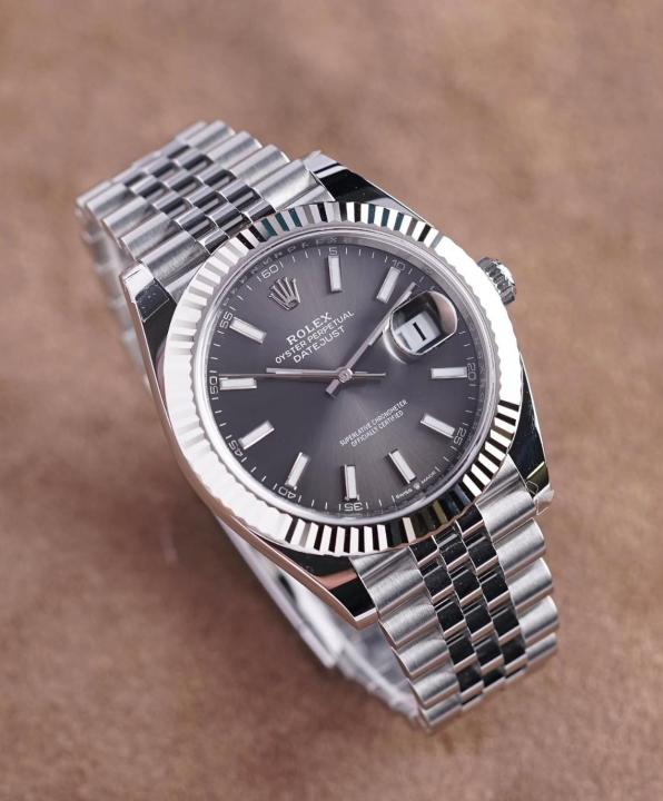 Role_x Oyster Perpetual Date Just Silver-Black Working