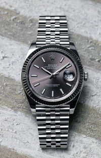 Role_x Oyster Perpetual Date Just Silver-Black Working